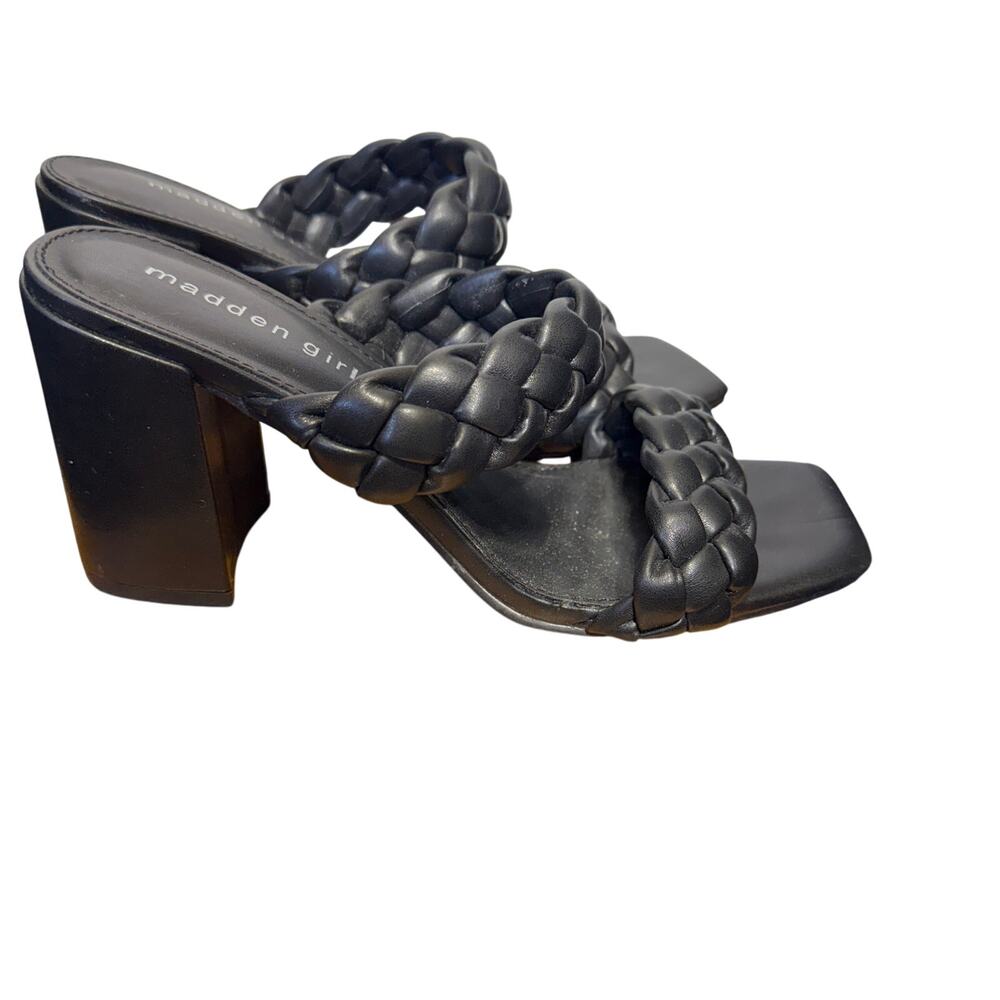 Madden Girl Dixcy Double Braided Strap Heeled Sandals Size 8.5